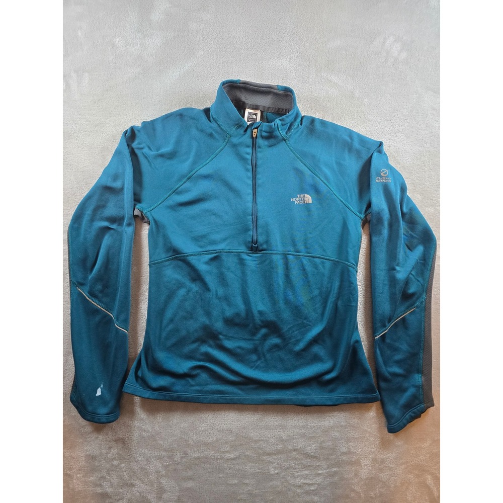 The North Face Sweater Womens M Flight Series Green Teal 1/2 Half Zip *Read